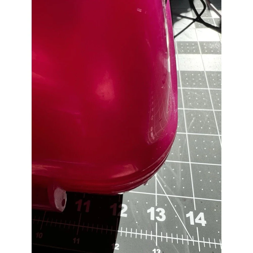 Vintage 90s Caboodles Hot Pink Makeup Case Box Mirrored Tiered Retro Y2K